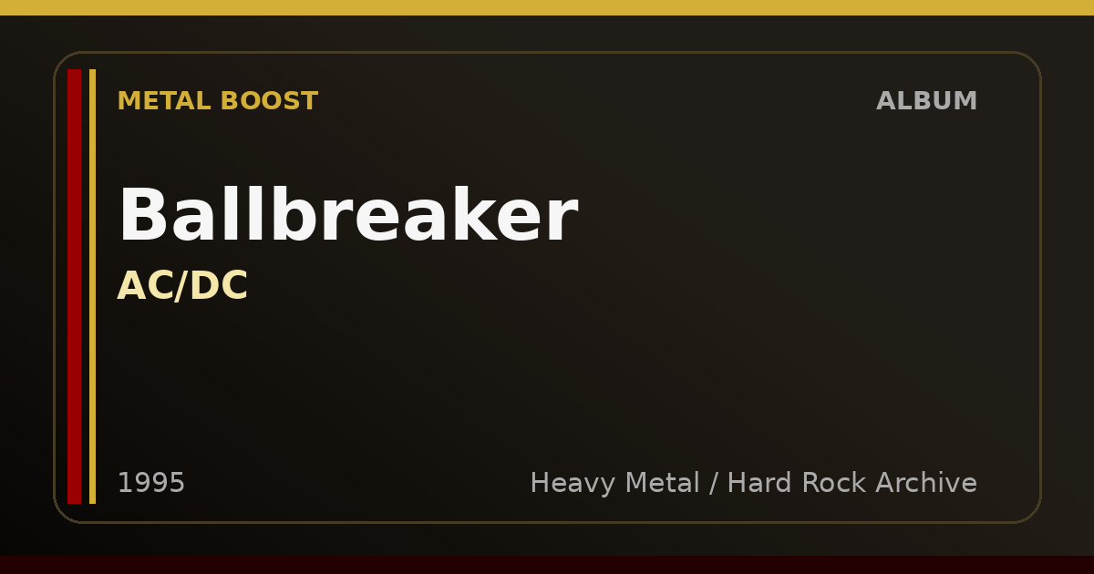 Ballbreaker – AC/DC | METAL BOOST album visual