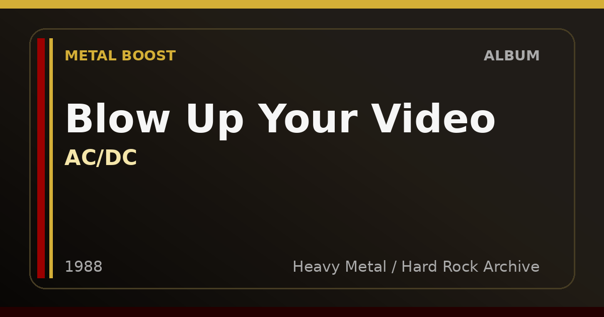 Blow Up Your Video – AC/DC | METAL BOOST album visual