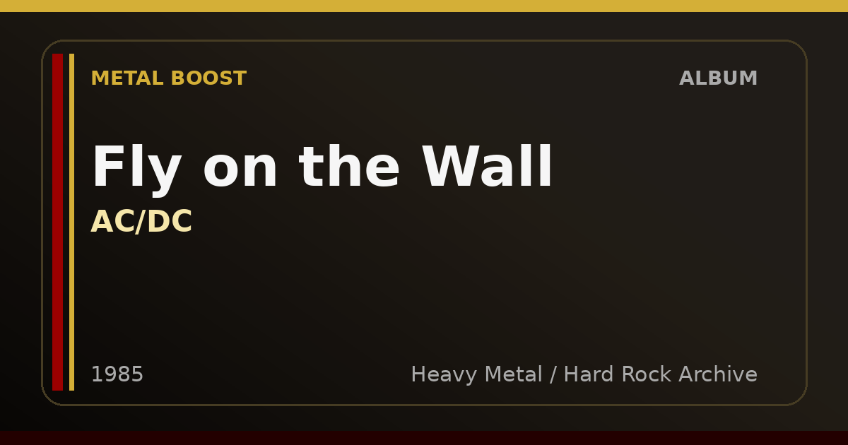Fly on the Wall – AC/DC | METAL BOOST album visual