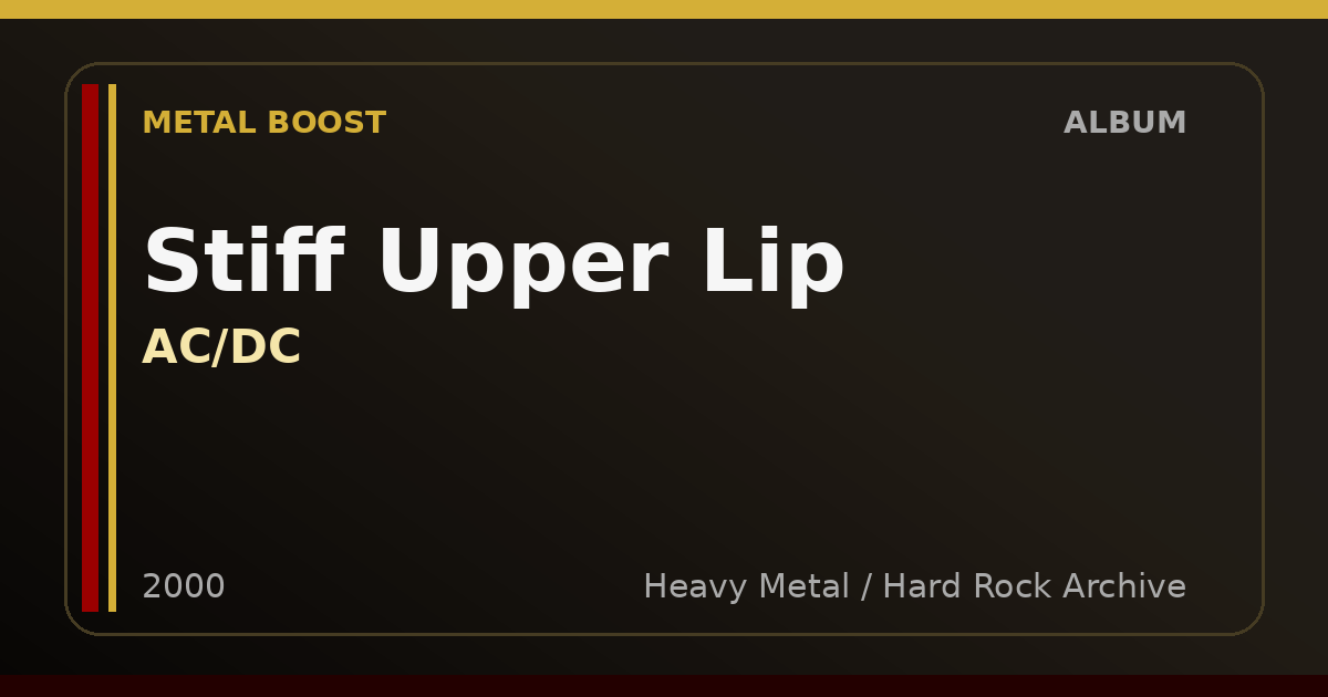 Stiff Upper Lip – AC/DC | METAL BOOST album visual