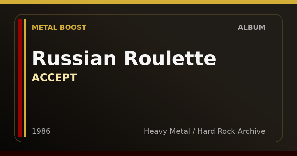 Russian Roulette – ACCEPT | METAL BOOST album visual