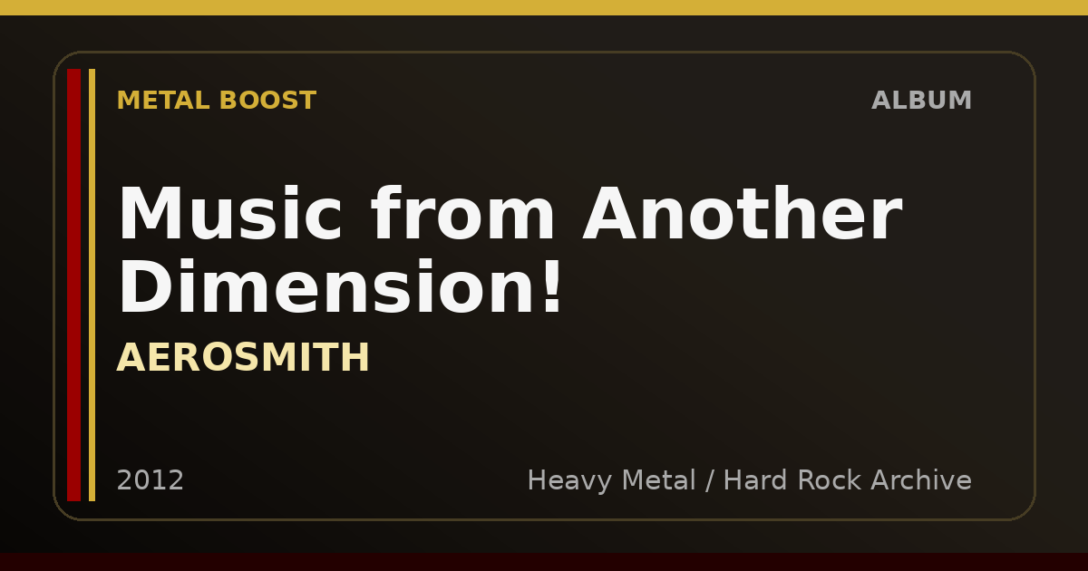 Music from Another Dimension! – AEROSMITH | METAL BOOST album visual