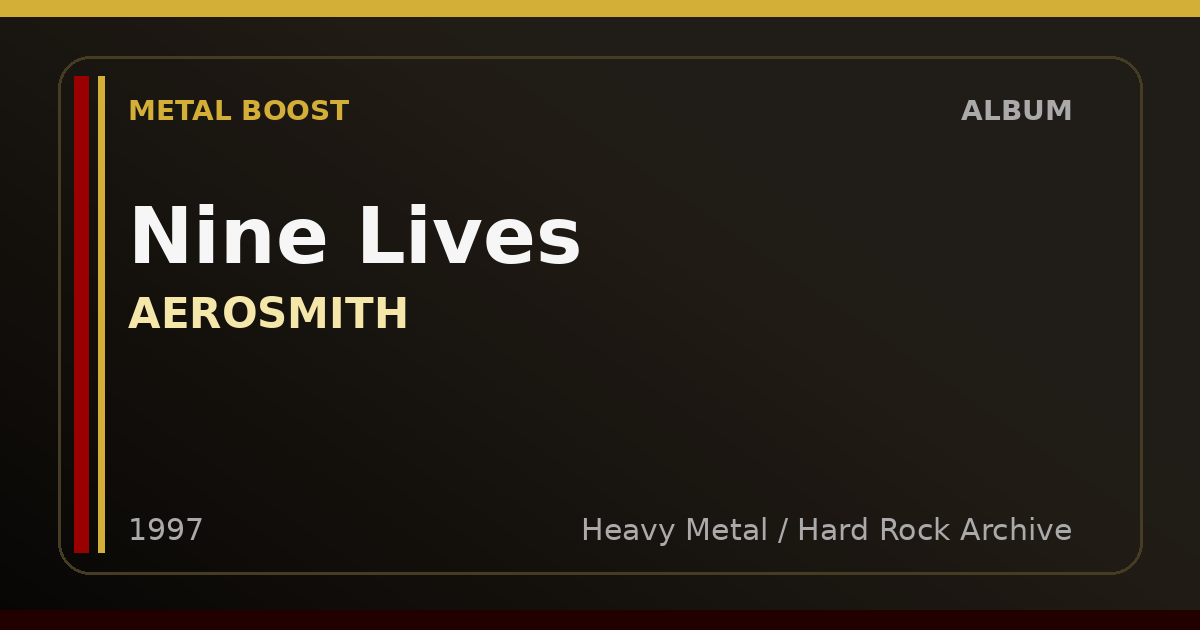 Nine Lives – AEROSMITH | METAL BOOST album visual