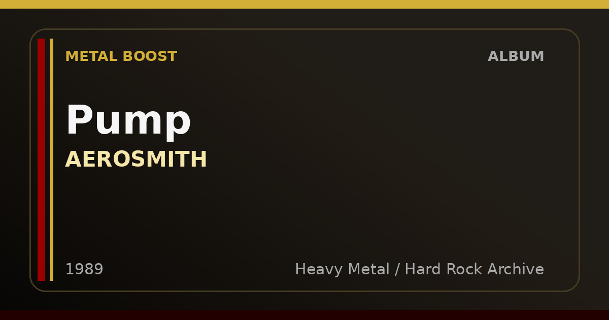 Pump – AEROSMITH | METAL BOOST album visual