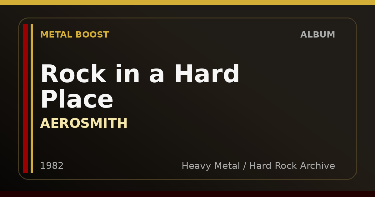 Rock in a Hard Place – AEROSMITH | METAL BOOST album visual