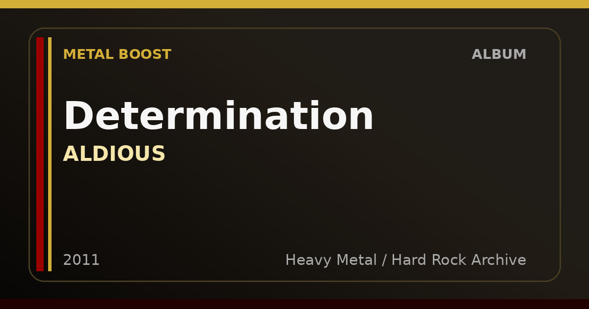 Determination – ALDIOUS | METAL BOOST album visual