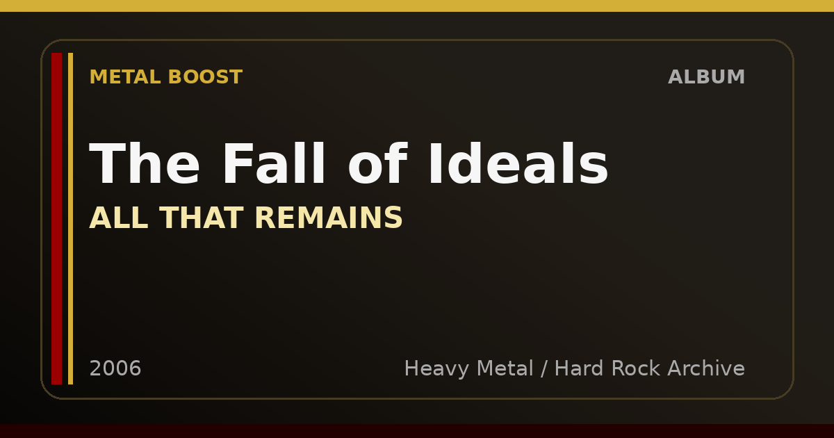The Fall of Ideals – ALL THAT REMAINS | METAL BOOST album visual
