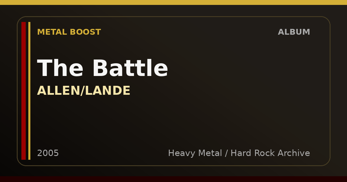 The Battle – ALLEN/LANDE | METAL BOOST album visual