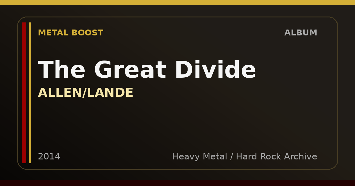 The Great Divide – ALLEN/LANDE | METAL BOOST album visual