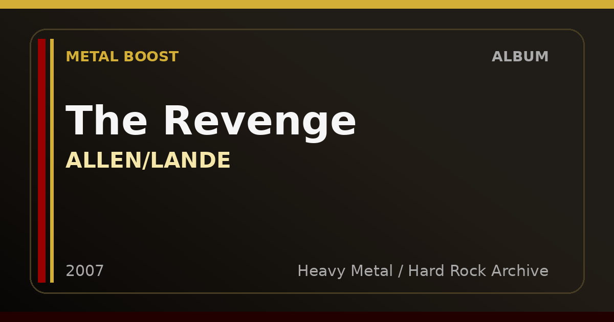 The Revenge – ALLEN/LANDE | METAL BOOST album visual