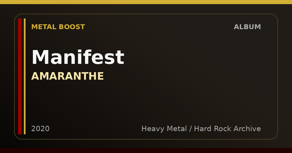 Manifest – AMARANTHE | METAL BOOST album visual