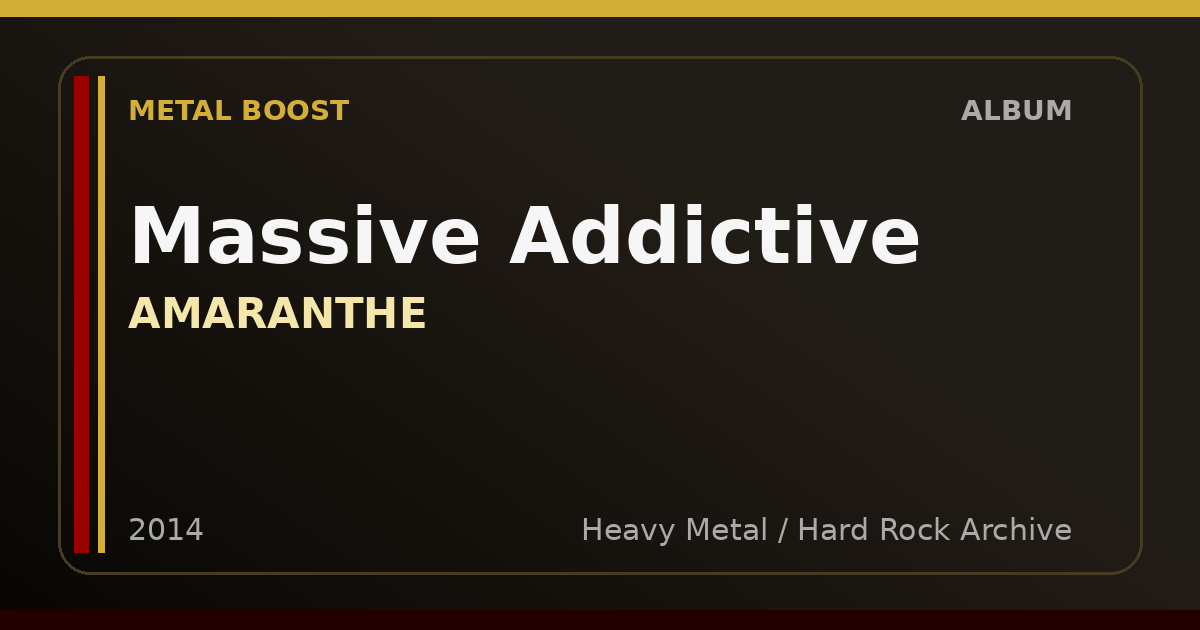 Massive Addictive – AMARANTHE | METAL BOOST album visual