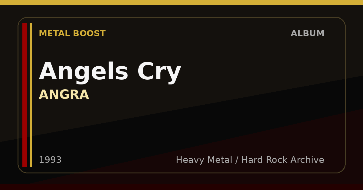 Angels Cry – ANGRA | METAL BOOST album visual