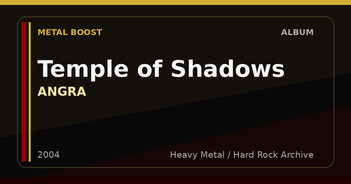 Temple of Shadows – ANGRA | METAL BOOST album visual