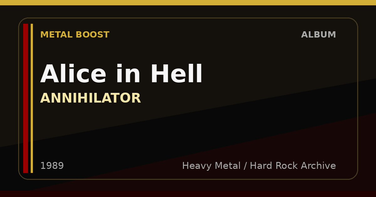Alice in Hell – ANNIHILATOR | METAL BOOST album visual