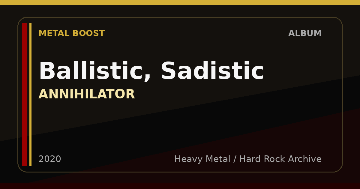 Ballistic, Sadistic – ANNIHILATOR | METAL BOOST album visual