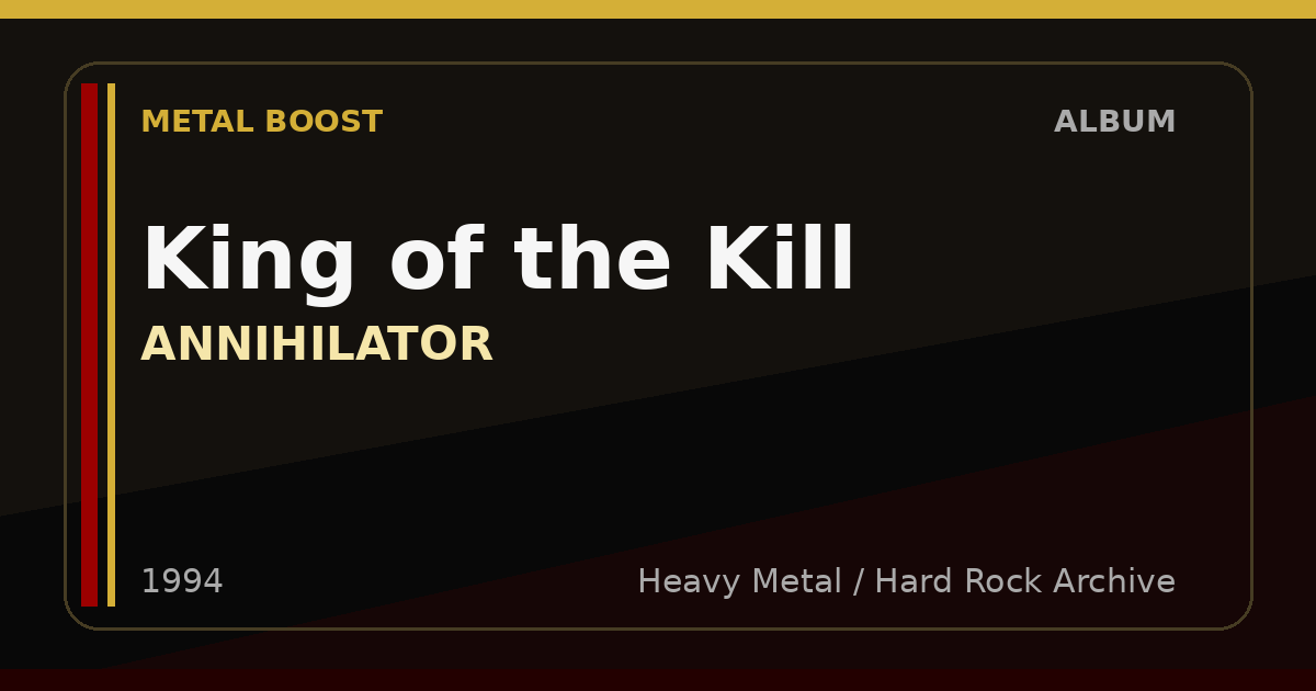 King of the Kill – ANNIHILATOR | METAL BOOST album visual