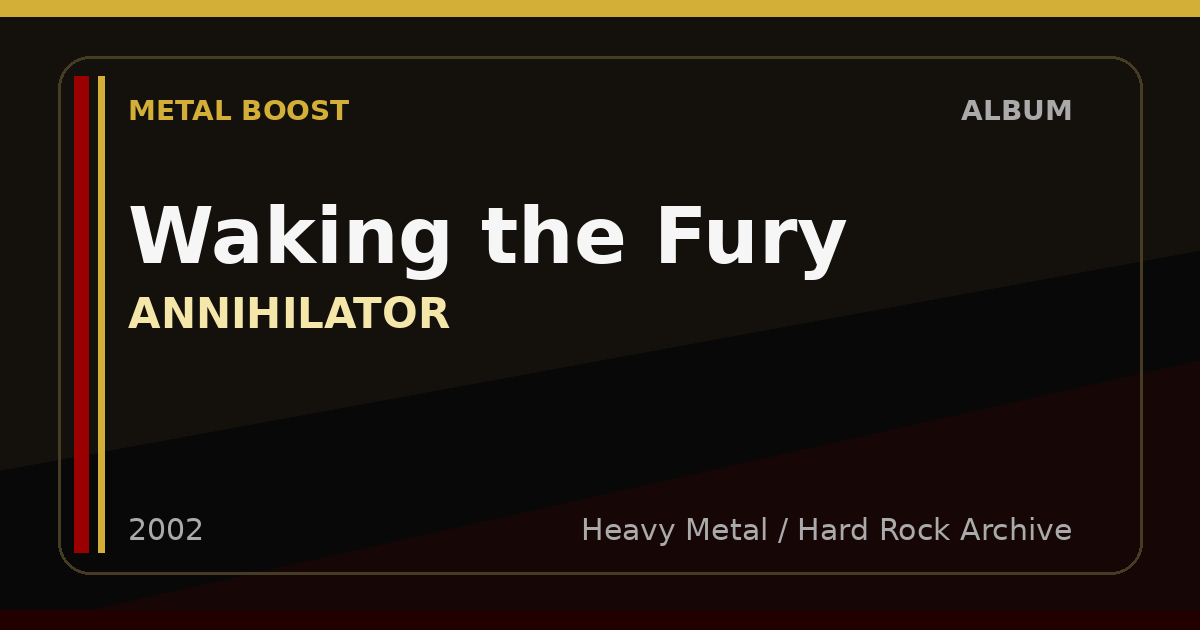 Waking the Fury – ANNIHILATOR | METAL BOOST album visual
