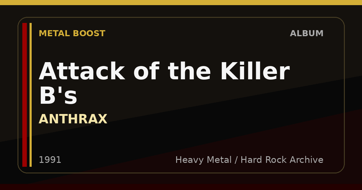 Attack of the Killer B's – ANTHRAX | METAL BOOST album visual