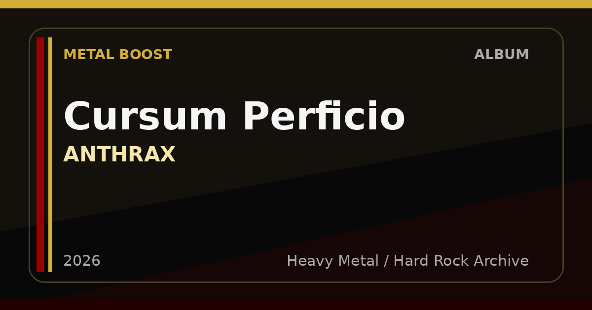Cursum Perficio – ANTHRAX | METAL BOOST album visual