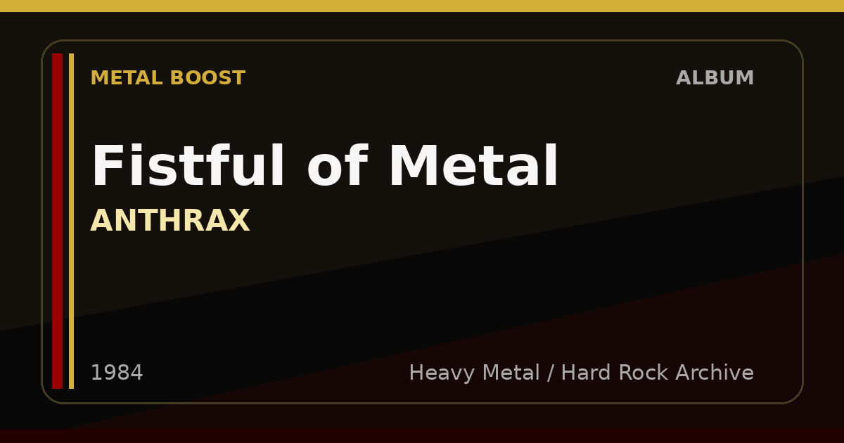 Fistful of Metal – ANTHRAX | METAL BOOST album visual