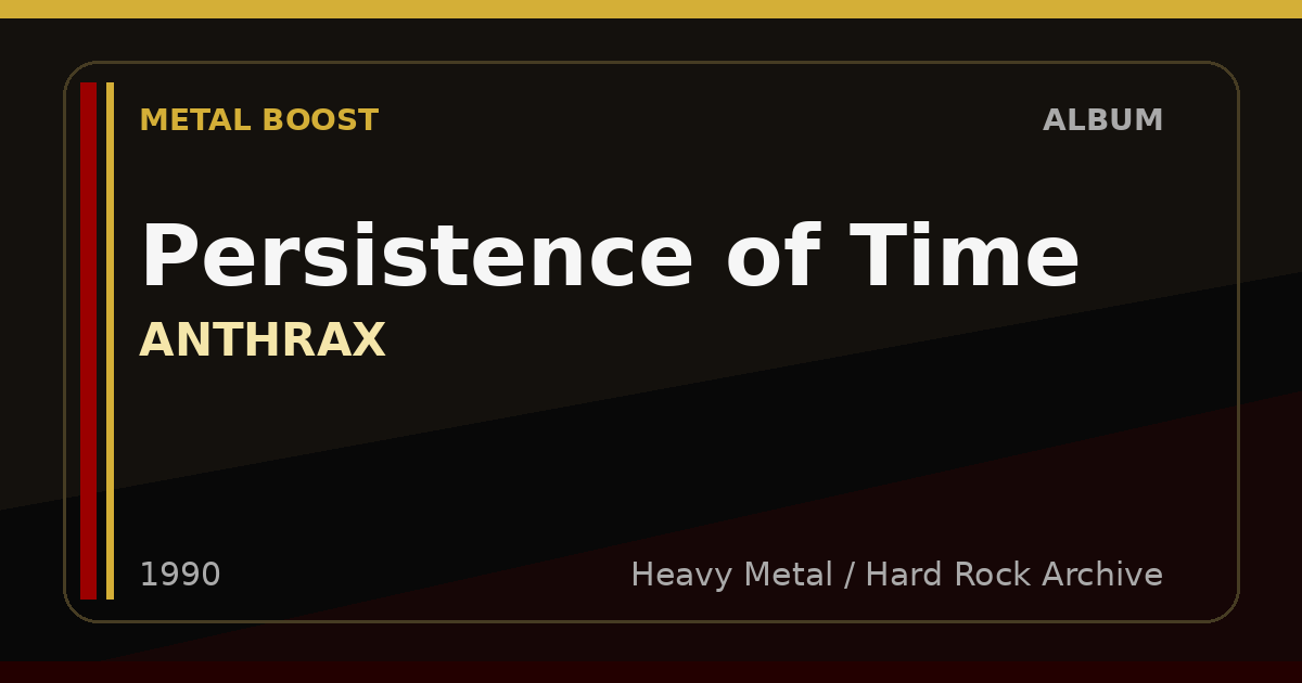 Persistence of Time – ANTHRAX | METAL BOOST album visual