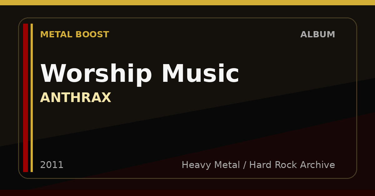 Worship Music – ANTHRAX | METAL BOOST album visual