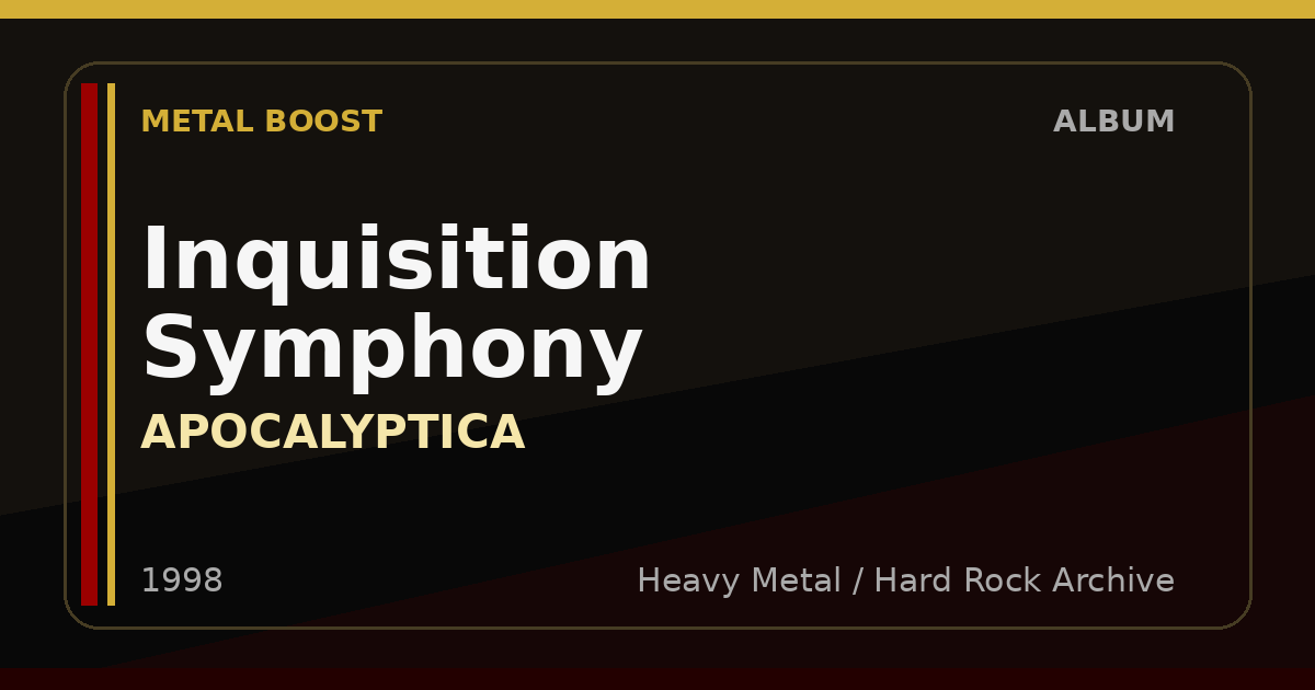 Inquisition Symphony – APOCALYPTICA | METAL BOOST album visual