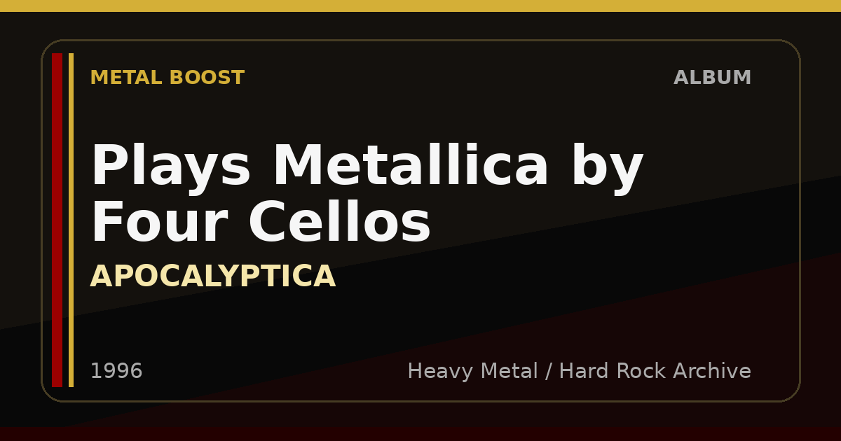 Plays Metallica by Four Cellos – APOCALYPTICA | METAL BOOST album visual