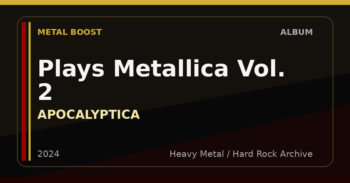 Plays Metallica Vol. 2 – APOCALYPTICA | METAL BOOST album visual