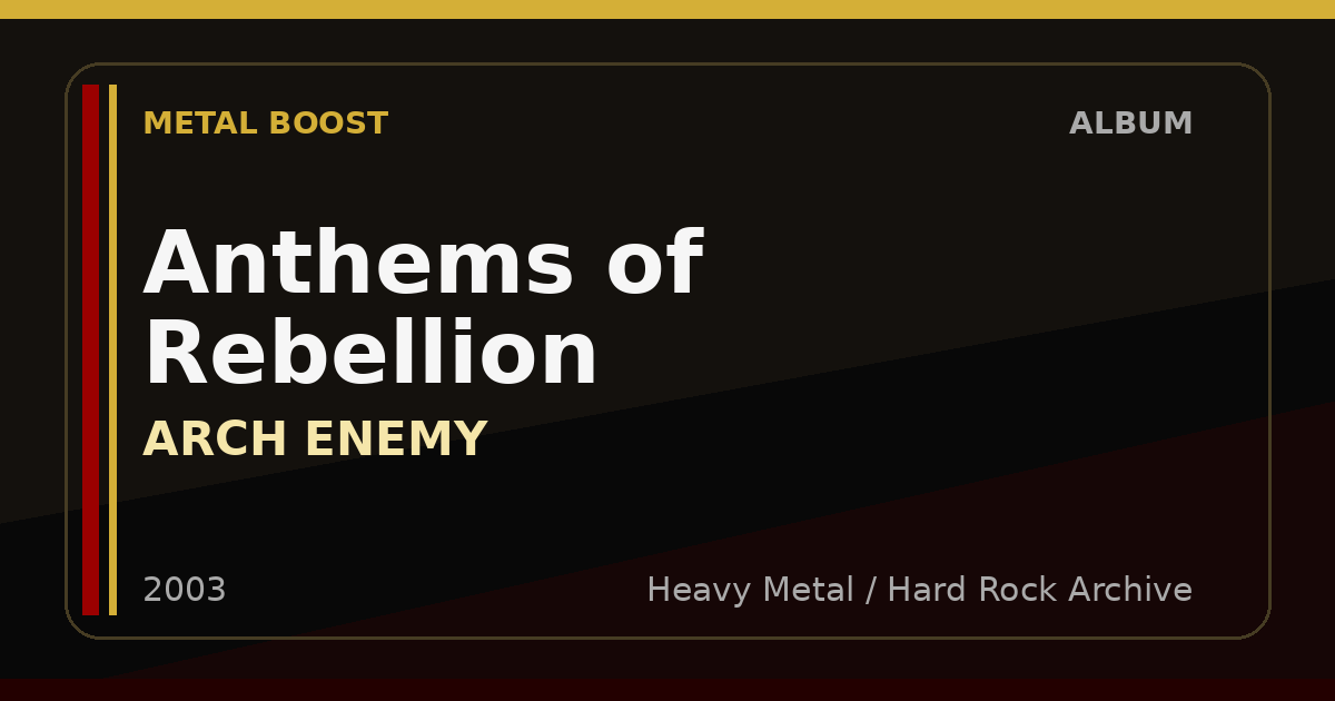 Anthems of Rebellion – ARCH ENEMY | METAL BOOST album visual