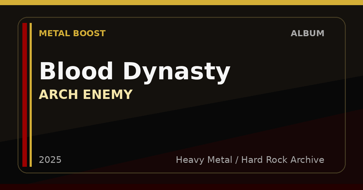 Blood Dynasty – ARCH ENEMY | METAL BOOST album visual