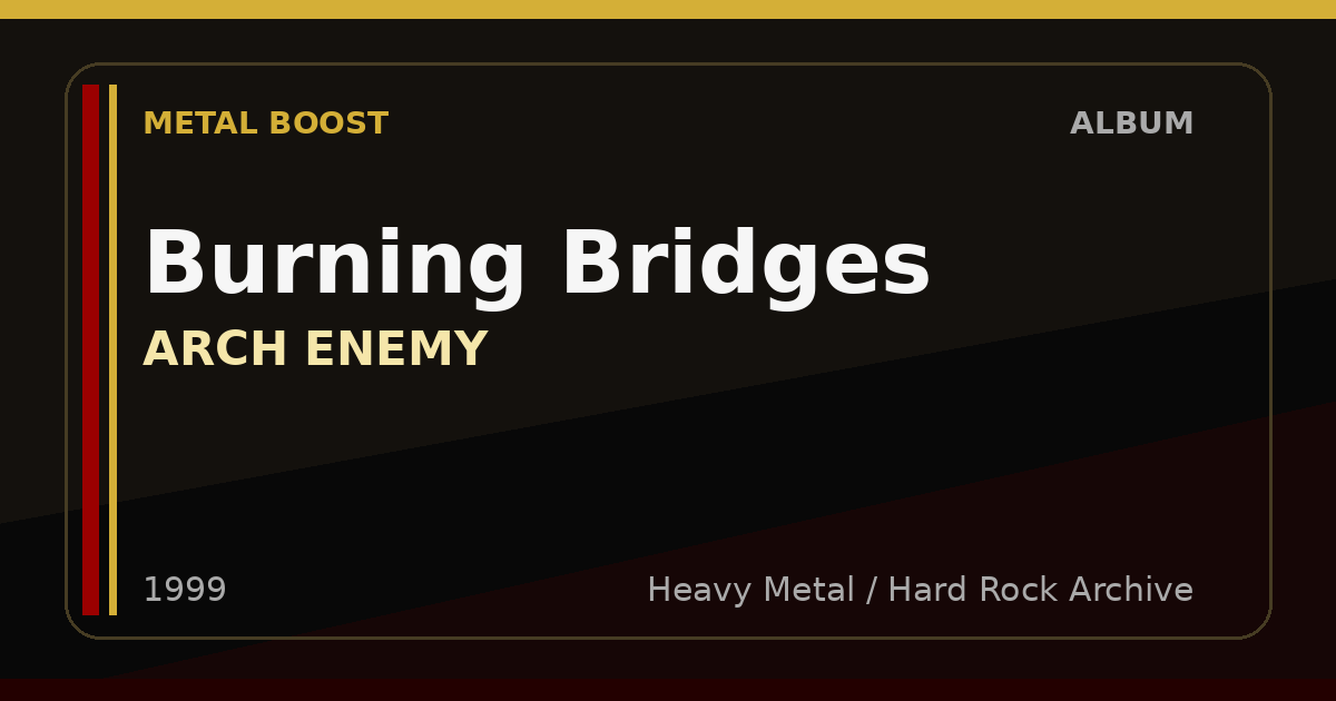 Burning Bridges – ARCH ENEMY | METAL BOOST album visual