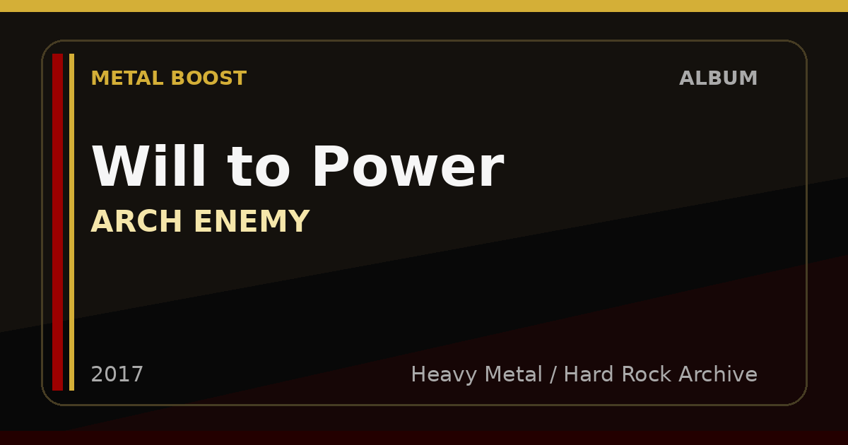 Will to Power – ARCH ENEMY | METAL BOOST album visual