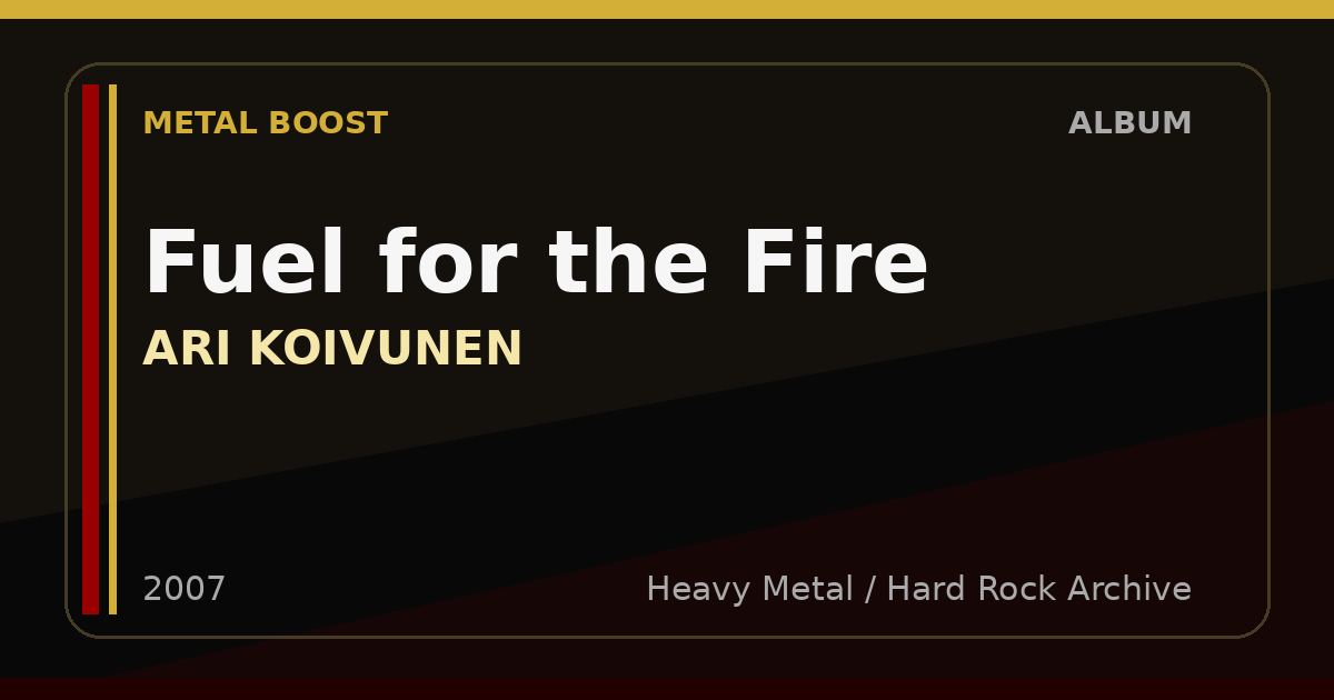 Fuel for the Fire – ARI KOIVUNEN | METAL BOOST album visual