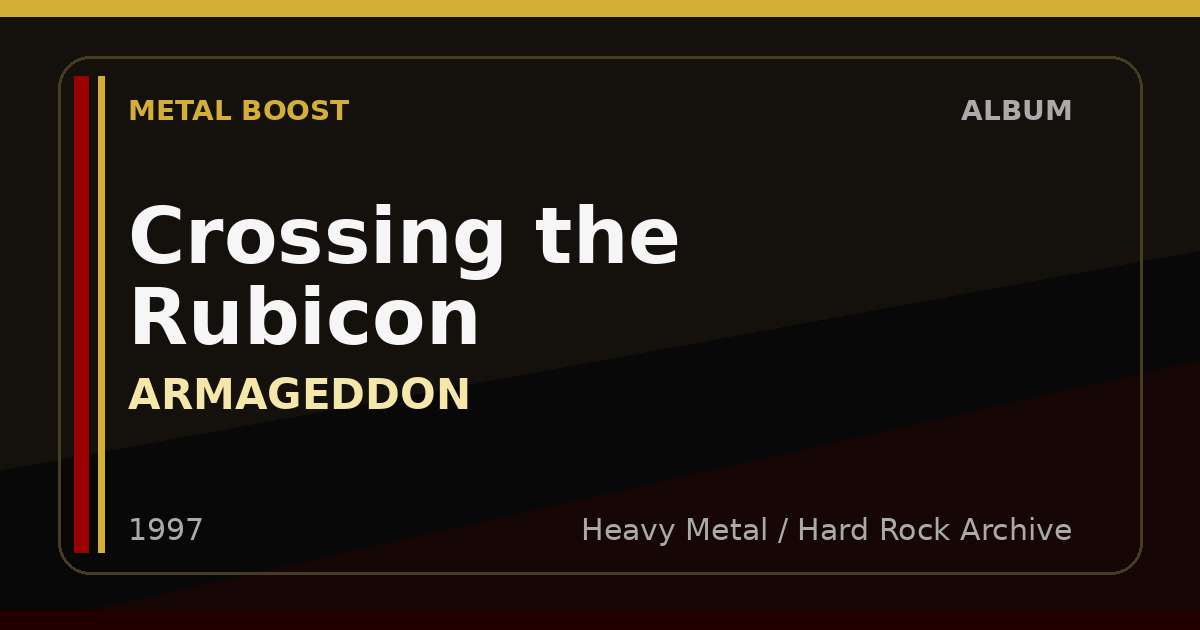Crossing the Rubicon – ARMAGEDDON | METAL BOOST album visual