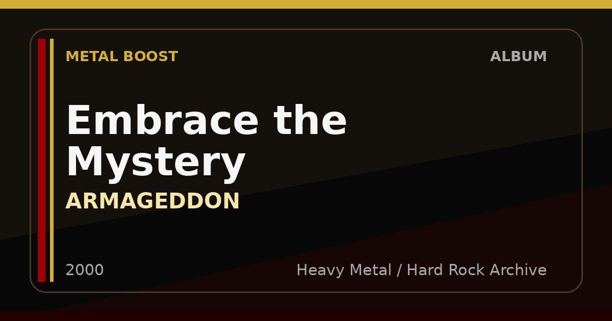Embrace the Mystery – ARMAGEDDON | METAL BOOST album visual