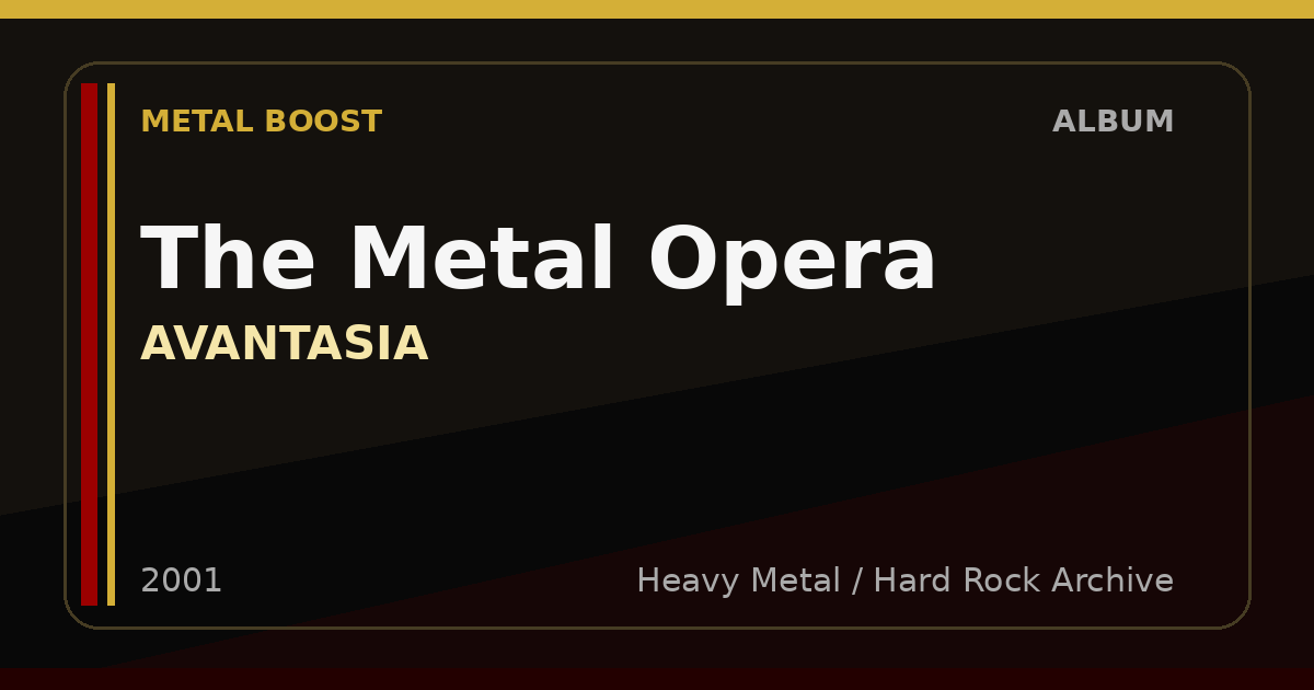 The Metal Opera – AVANTASIA | METAL BOOST album visual