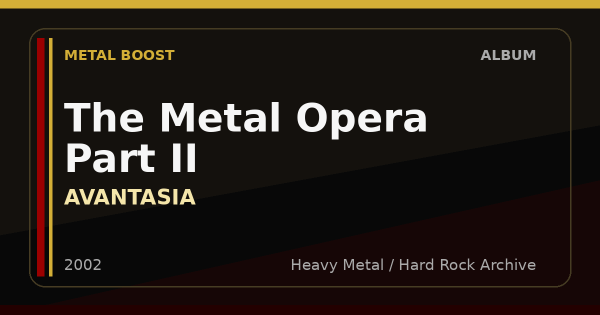 The Metal Opera Part II – AVANTASIA | METAL BOOST album visual