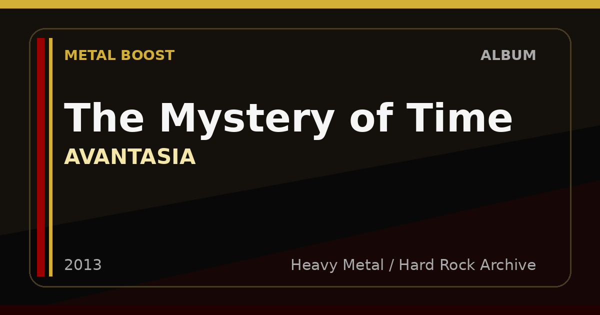 The Mystery of Time – AVANTASIA | METAL BOOST album visual