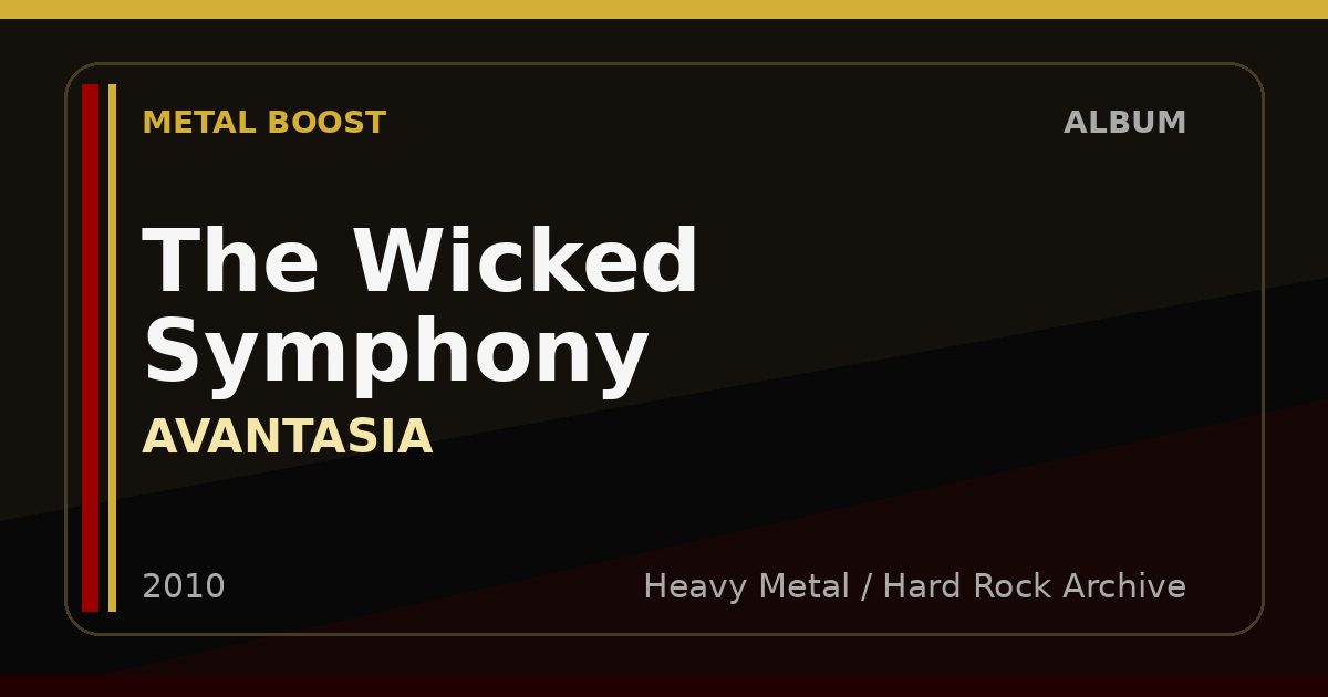 The Wicked Symphony – AVANTASIA | METAL BOOST album visual