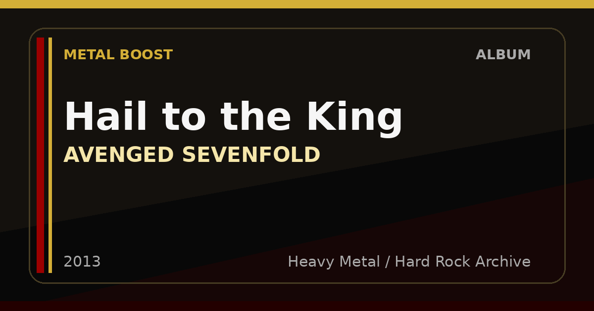 Hail to the King – AVENGED SEVENFOLD | METAL BOOST album visual