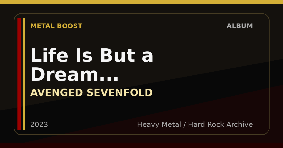 Life Is But a Dream... – AVENGED SEVENFOLD | METAL BOOST album visual