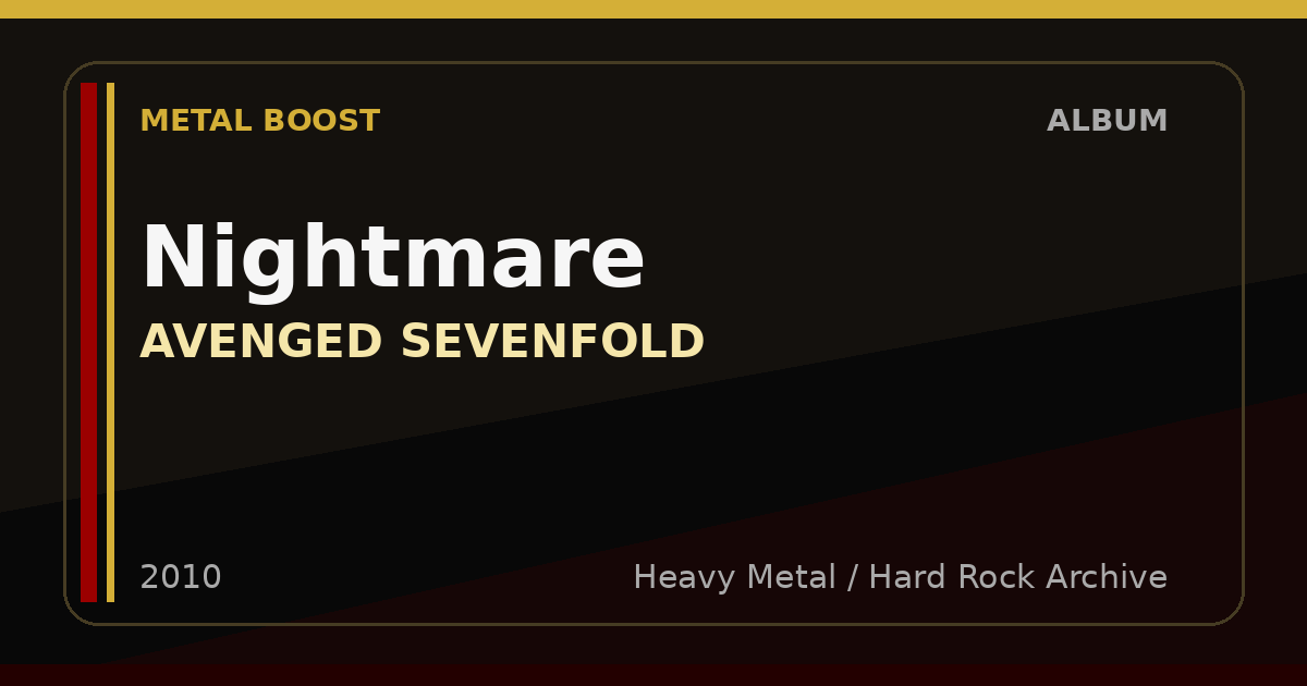 Nightmare – AVENGED SEVENFOLD | METAL BOOST album visual