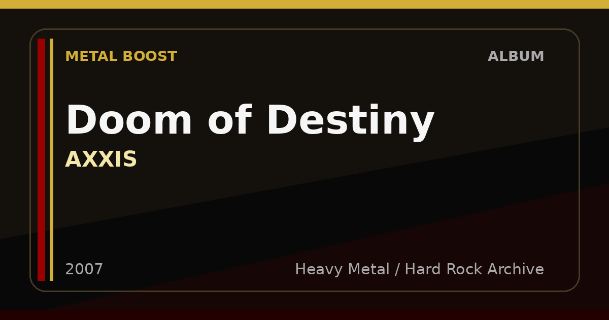 Doom of Destiny – AXXIS | METAL BOOST album visual