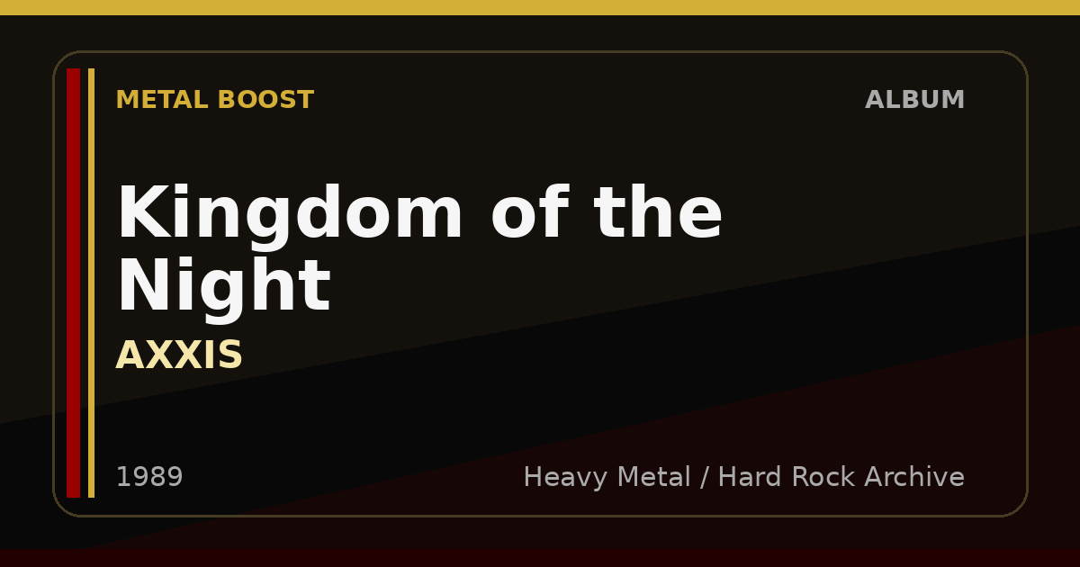 Kingdom of the Night – AXXIS | METAL BOOST album visual