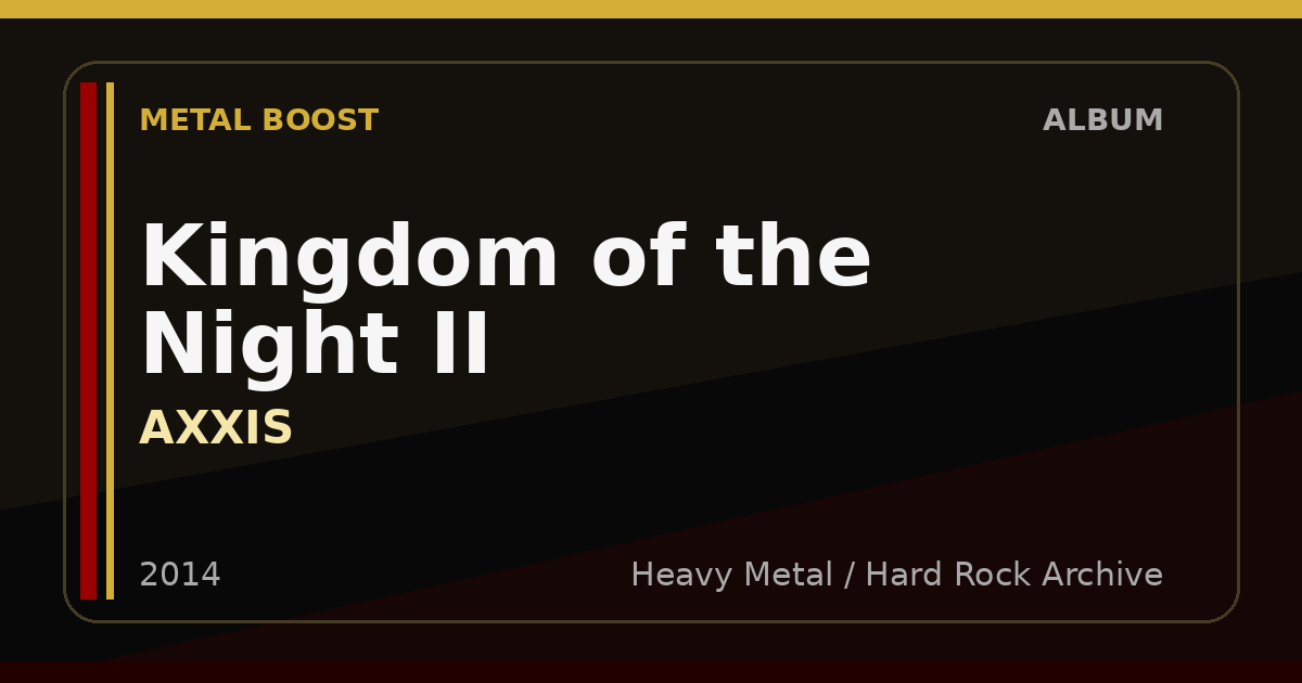 Kingdom of the Night II – AXXIS | METAL BOOST album visual