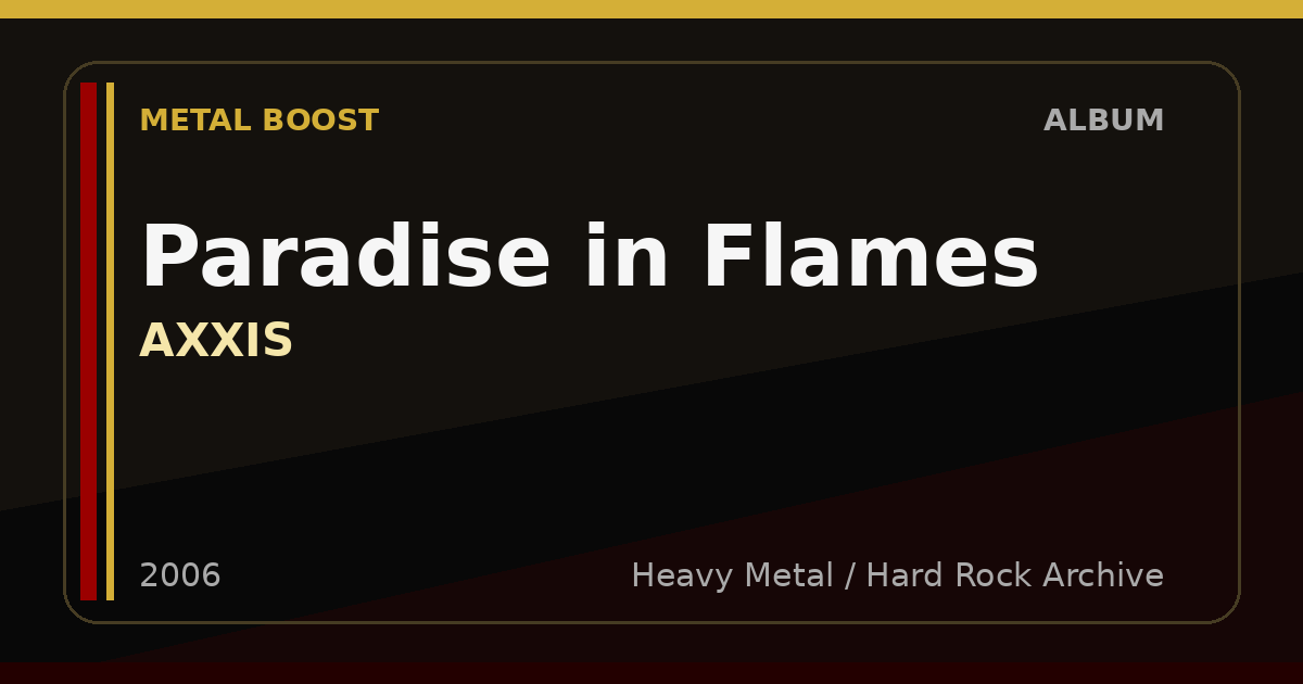 Paradise in Flames – AXXIS | METAL BOOST album visual