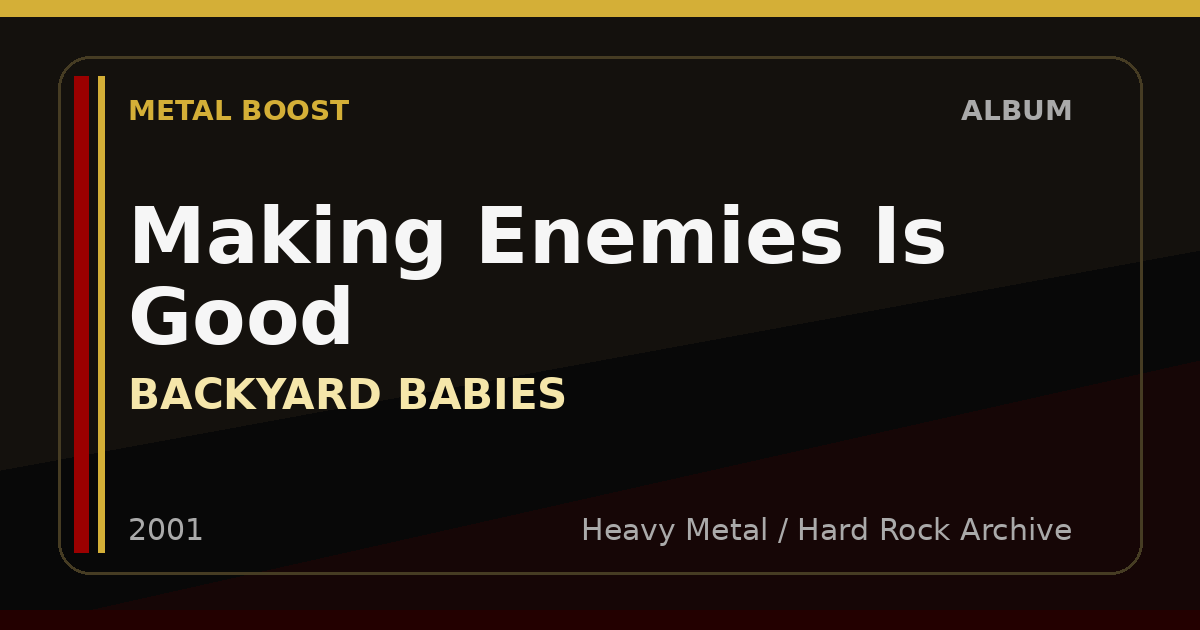 Making Enemies Is Good – BACKYARD BABIES | METAL BOOST album visual