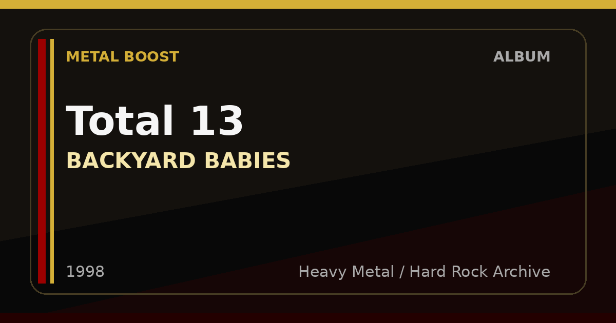 Total 13 – BACKYARD BABIES | METAL BOOST album visual